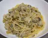 大根(かぶ)と葉のクリームソース風パスタ作り方8写真