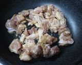 さつまいもと鶏肉の豆板醤炒め♪作り方4写真