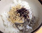 ごま塩昆布ゆかりご飯作り方1写真