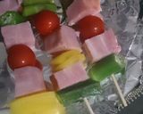 簡単！時短！カラフル野菜とベーコン串焼き作り方5写真