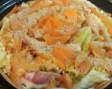 野菜と鶏肉の彩りミルフィーユ鍋作り方3写真