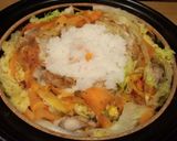 野菜と鶏肉の彩りミルフィーユ鍋作り方4写真