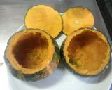 丸ごと食べれる♡かぼちゃの器のグラタン作り方3写真