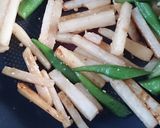 野菜だけ！ながいもとピーマンの炒めもの作り方4写真