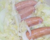 ソーセージとキャベツのブレゼだ(蒸し煮)作り方8写真