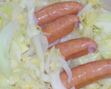 ソーセージとキャベツのブレゼだ(蒸し煮)作り方9写真