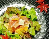 柿と生ハムとクリームチーズのサラダ作り方3写真