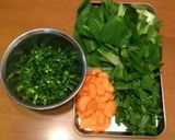 風邪に☆青梗菜とネギの肉団子スープ♪作り方1写真
