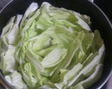 キャベツと豚肉の豆乳蒸し作り方1写真