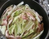 キャベツと豚肉の豆乳蒸し作り方2写真