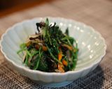 ほうれん草のひじき梅ドレッシング和え作り方5写真