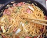 【リメイク】鍋の残り物で絶品和風パスタ☆作り方6写真