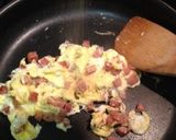 簡単朝食 スパム入りスクランブルエッグ作り方4写真