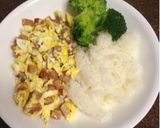 簡単朝食 スパム入りスクランブルエッグ作り方5写真