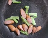余ったマカロニで豆乳マスタード炒め作り方2写真