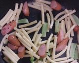 余ったマカロニで豆乳マスタード炒め作り方3写真