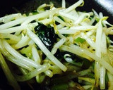 野沢菜漬けともやしの野菜炒め作り方3写真
