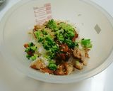 栄養＆ボリューム満点☆唐揚げおにぎり作り方1写真