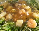 パリパリ水菜の海鮮あんかけ【食遺産】作り方10写真
