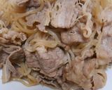 牛バラ切り落とし肉としらたきの炒め煮作り方12写真