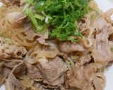 牛バラ切り落とし肉としらたきの炒め煮作り方13写真
