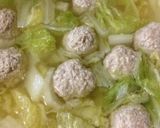 鶏がらスープの素で白菜と鶏つくねのスープ作り方6写真