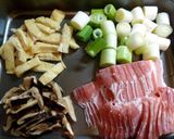 簡単美味!肉汁つけきしめん(うどん)作り方1写真