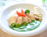 チキンと法蓮草の翡翠ポタージュプレート✿作り方11写真