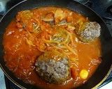 トマトソース煮込みＷチーズハンバーグ作り方8写真