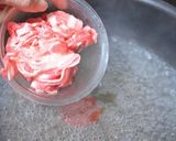 簡単！冷凍うどんで牛ときのこの汁つけ麺作り方3写真