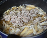 簡単！冷凍うどんで牛ときのこの汁つけ麺作り方4写真