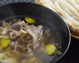 簡単！冷凍うどんで牛ときのこの汁つけ麺作り方6写真