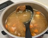 前日の味噌汁に追い鰹と人参と豆腐作り方5写真