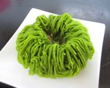 クリスマスリースな抹茶薩摩芋モンブラン★作り方6写真