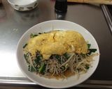 にらもやし炒め　ふわトロたまごを載せて作り方12写真