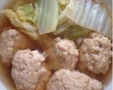 生姜の効いた鶏団子のあったかスープ作り方6写真