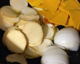 フープロで、かぼちゃさつまいもスープ作り方1写真