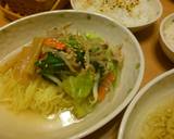 野菜たっぷり♪塩ラーメン♪ご飯つき♪作り方4写真