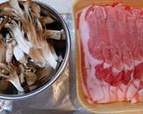 豚肉舞茸巻オイスターソース風味❀作り方1写真
