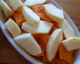 秋の味覚❁柿とりんごのクランブル作り方1写真