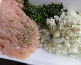セロリとトマトのチキンバーグ作り方1写真
