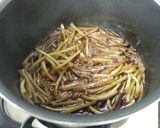 サツマイモの茎の佃煮作り方4写真