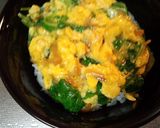 なめ茸と三つ葉のふわふわ卵(丼にも)作り方4写真
