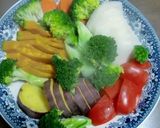 レンジでカラフルクリスマス温野菜作り方3写真