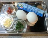 ペペロンチーノと卵でとろろ～ん＊ペペタマ作り方1写真