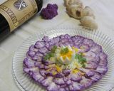 花が咲いたよ!パープルフラワーサラダ作り方5写真
