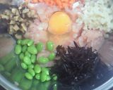鶏ひき肉の五目巾着煮作り方4写真