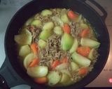 肉じゃが　カレー風味作り方6写真