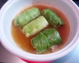 オクラとコーンと鶏肉のロールキャベツ作り方4写真