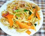 残り野菜で♪簡単☆美味しい！焼きうどん作り方7写真